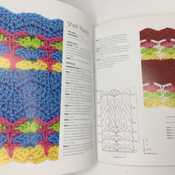 100 Colorful Ripple Stitches to Crochet Book Patterns Idea Designs Leonie Morgan - Picture 7 of 10